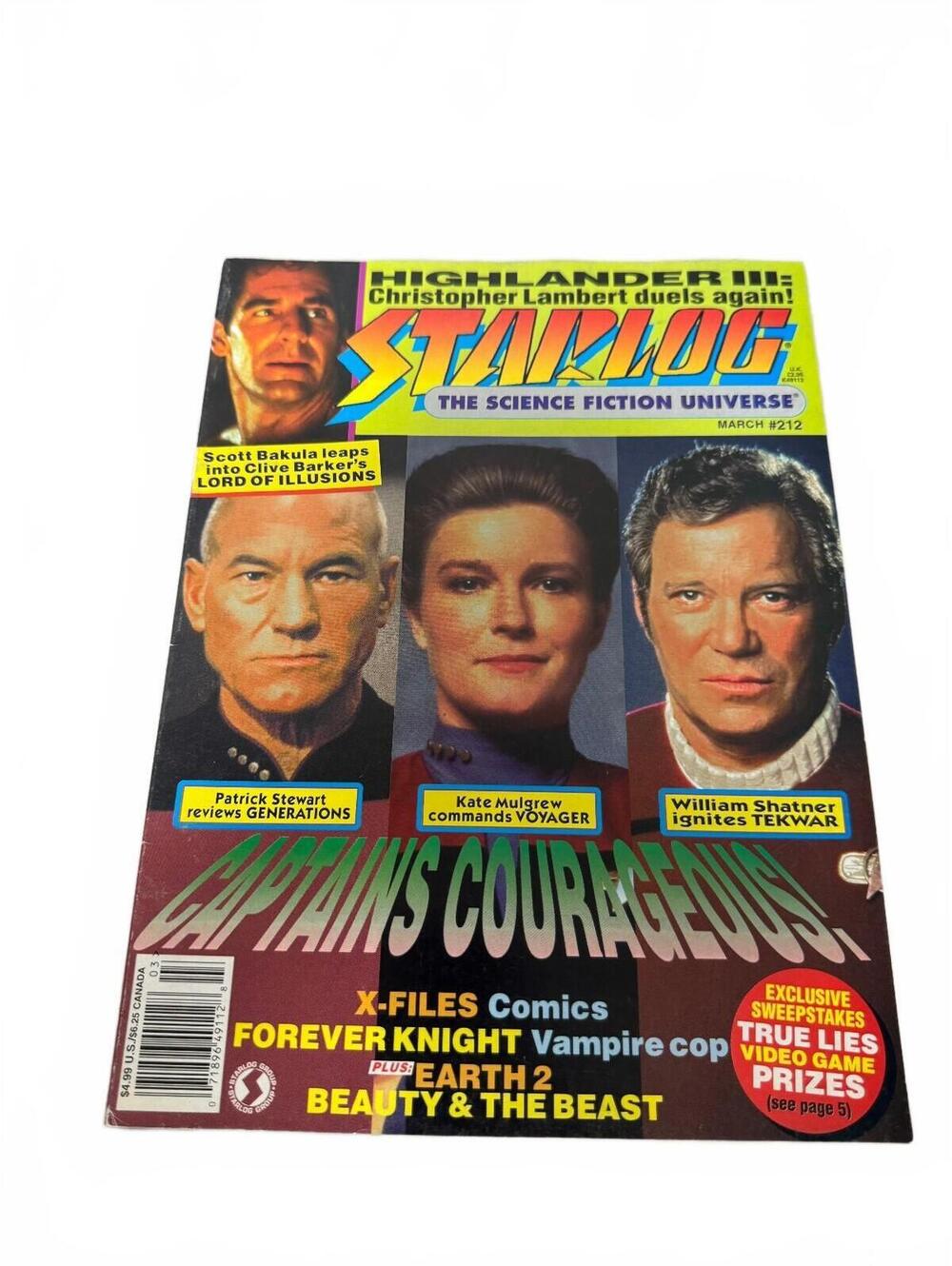 Starlog Magazine March 1995 #212 Star Trek Voyager Captains Cover